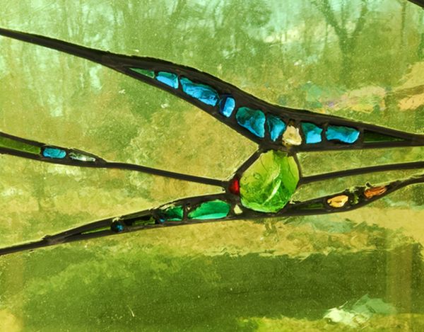 Green Panel in Stained Glass Panel Constructions